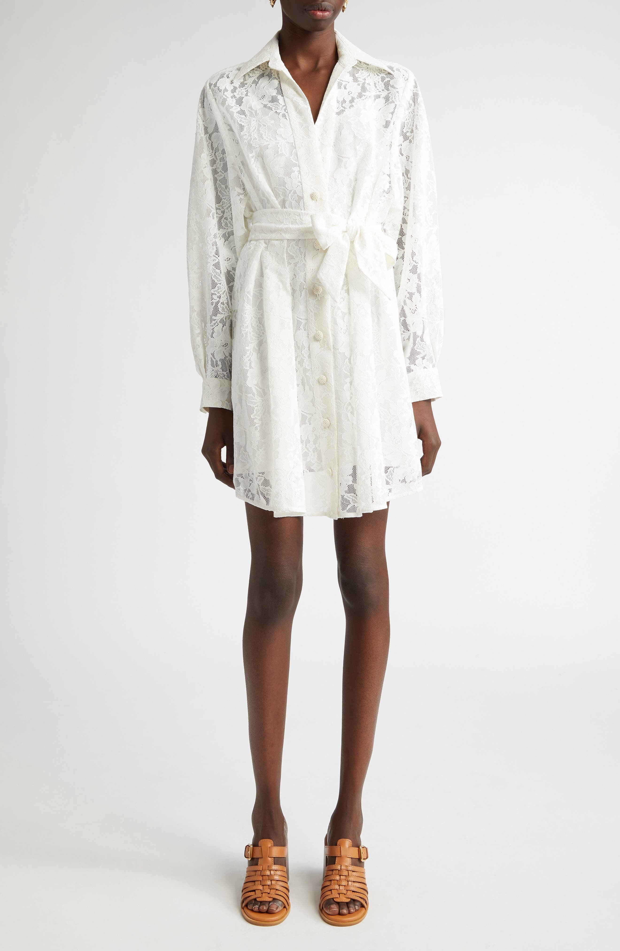 【Zimmermann】Floral lace cotton minidress ZIMMERMANN Cascadian lace-trimmed floral-print cotton-gauze