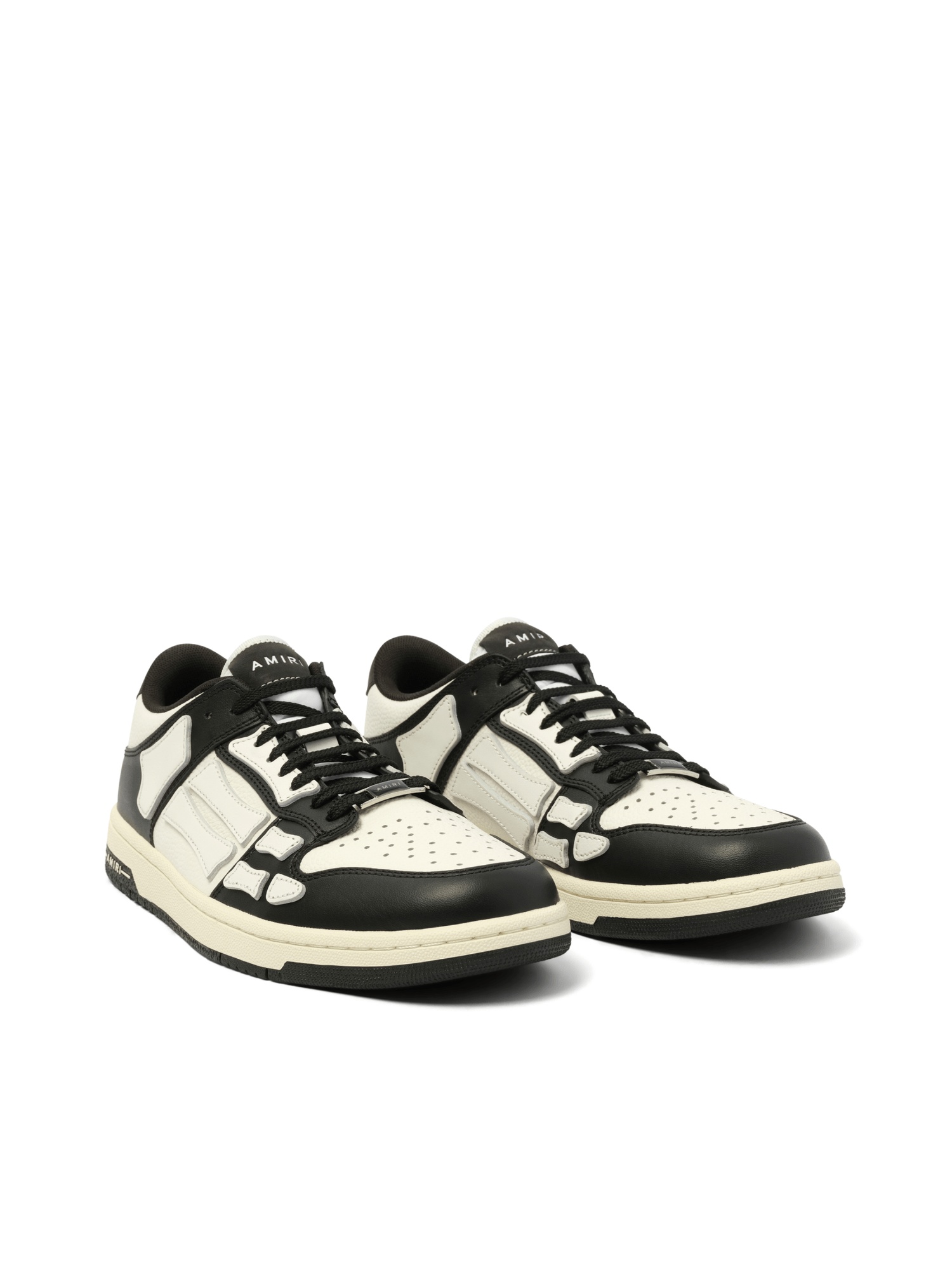 Skeleton Top Low Sneaker in Black/White - 2
