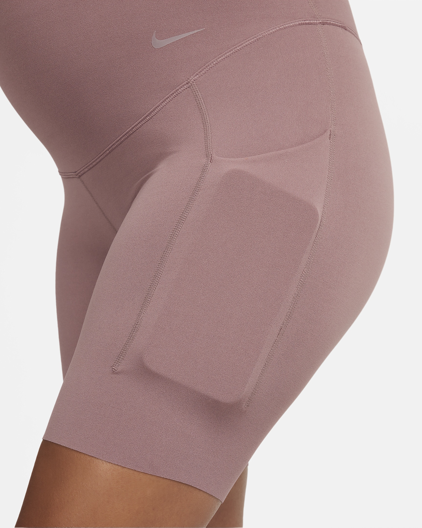 Nike Women's Zenvy (M) Gentle-Support High-Waisted 8" Biker Shorts with Pockets (Maternity) - 8