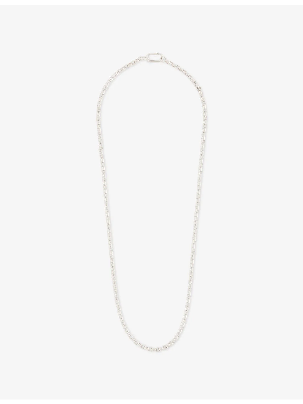 Lee Chain Thick White Rhodium-Plated 925 Sterling Silver Necklace - 1