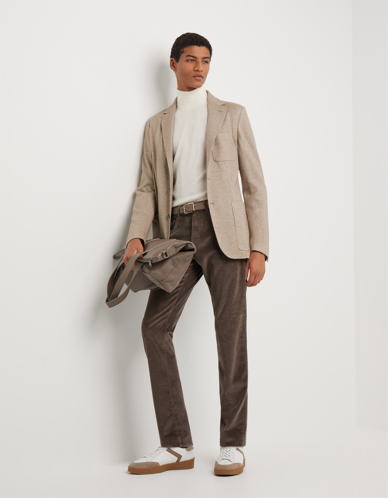 Canali JERSEY BLAZER IN BEIGE CASHMERE AND SILK outlook