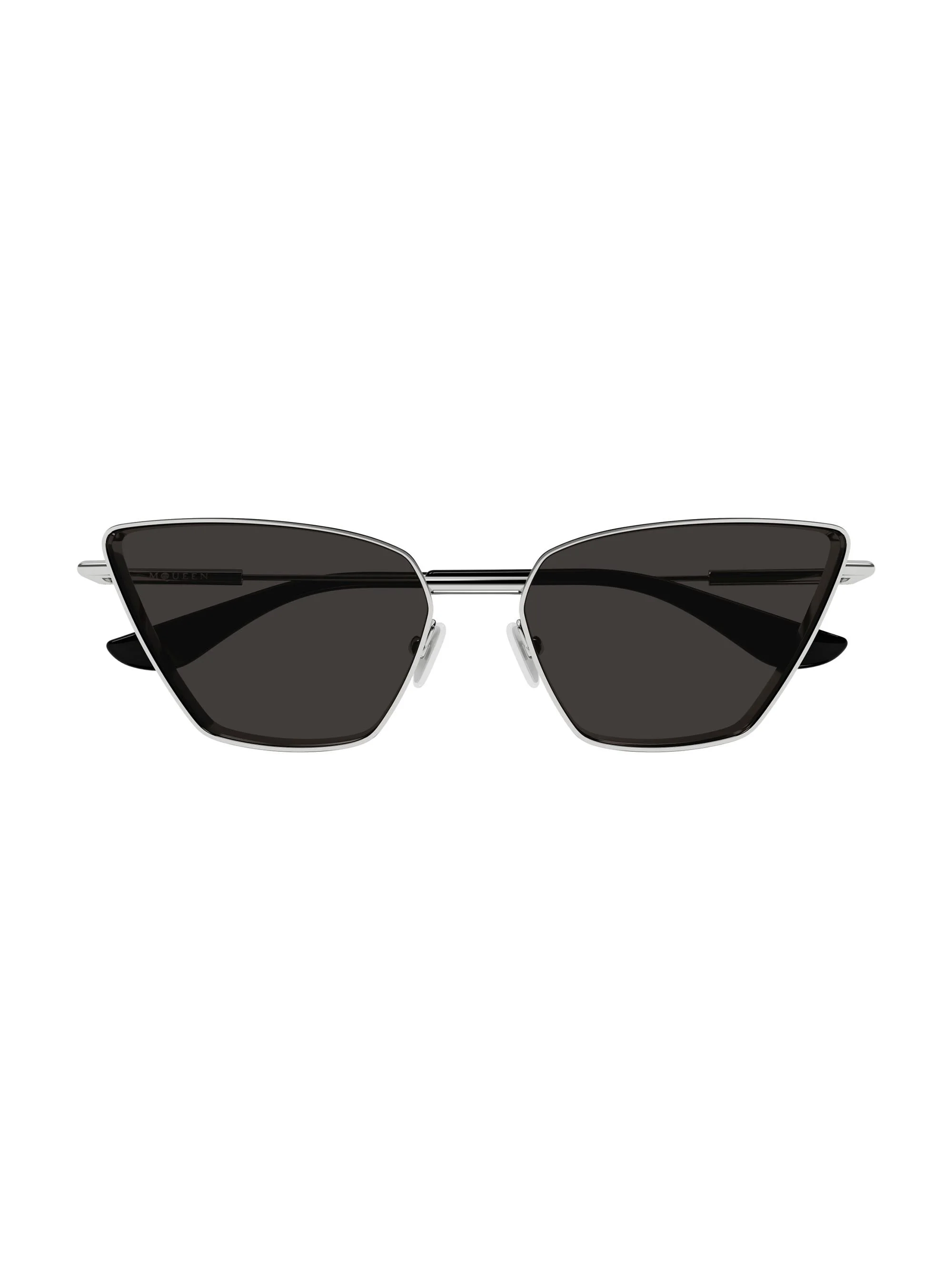 Women's 58MM Cat-Eye Sunglasses - Black Silver Black - 1