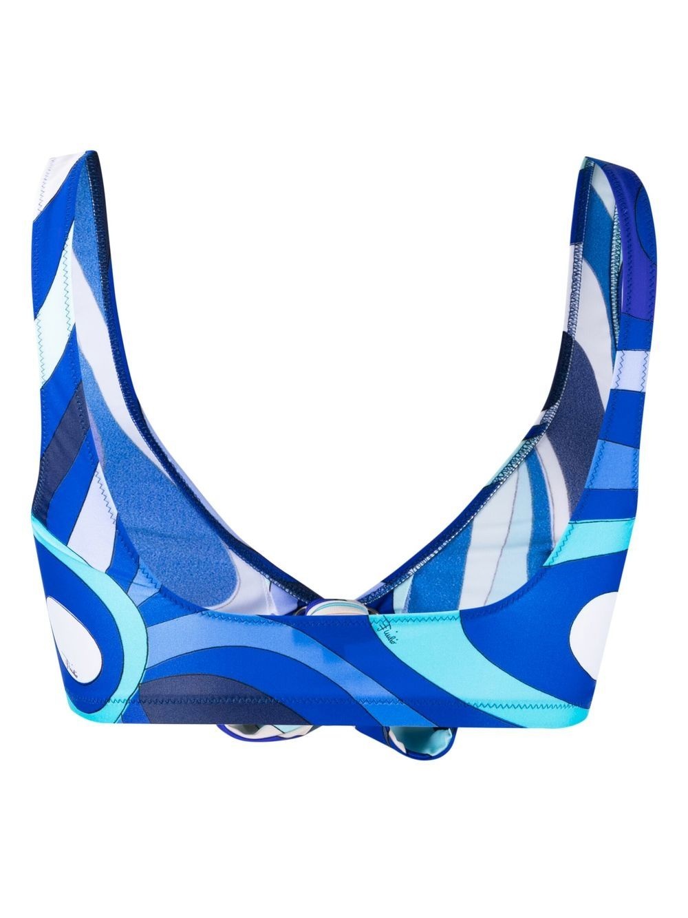 Marmo-print bikini top - 2