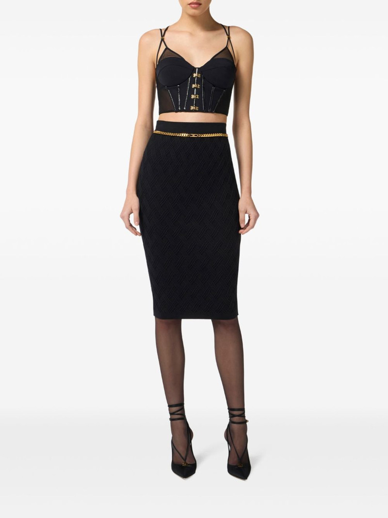 ELISABETTA FRANCHI corset-detail tank top outlook