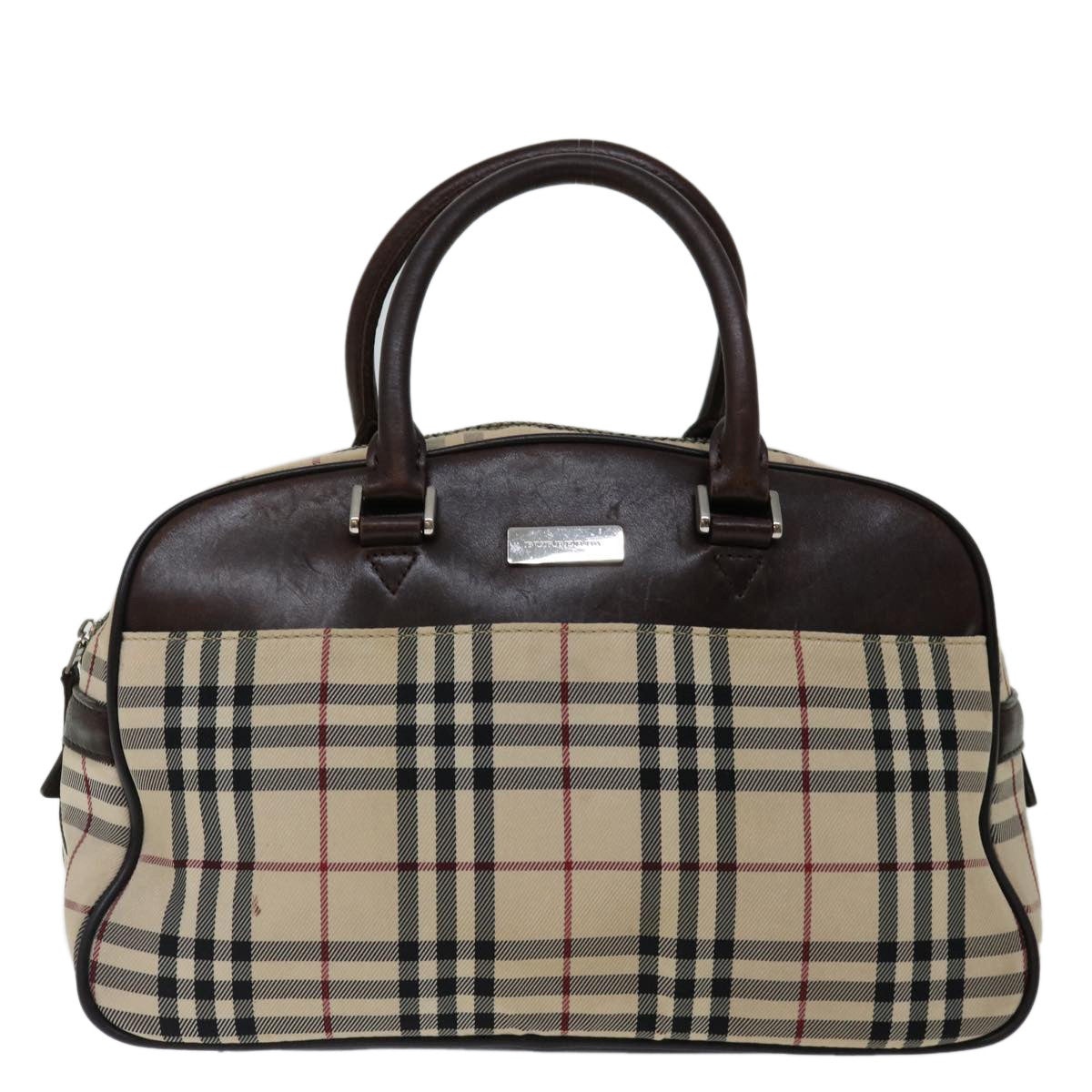 Burberry Nova Check Hand Bag Nylon Beige - 13