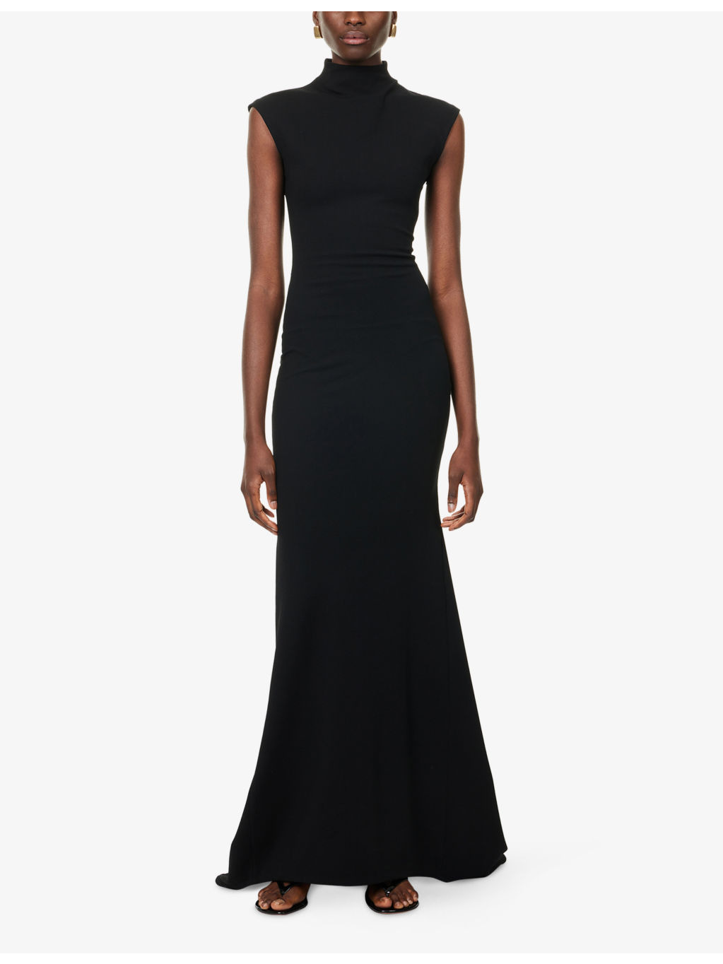 La Robe Alba Cap-Sleeves Stretch-Woven Maxi Dress - 3
