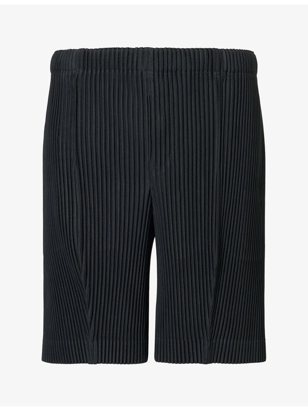 Drawstring-Waist Pleated Knitted Shorts - 1