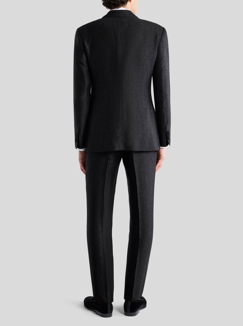 SINGLE-BREASTED COTTON-BLEND JACQUARD JACKET WITH MICRO PAISLEY MOTIF 4
