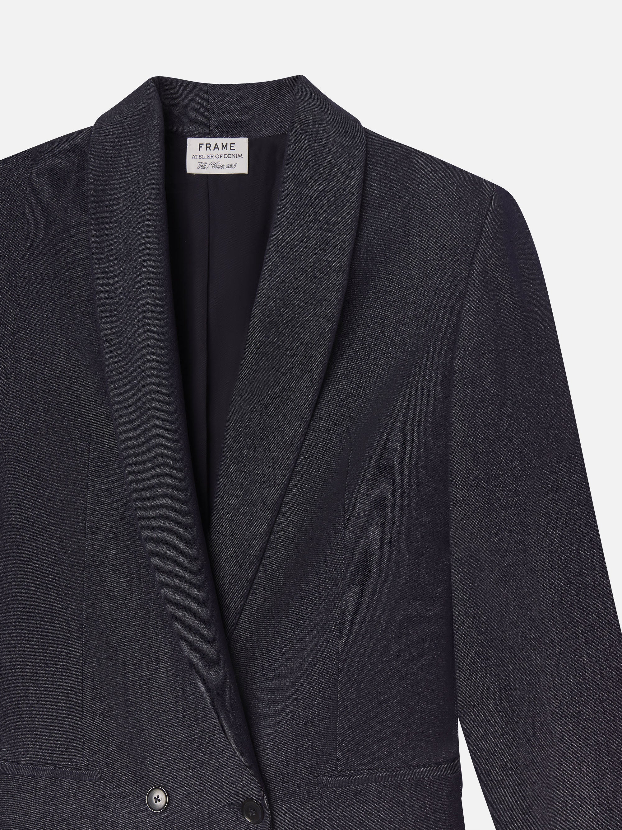 The Atelier Cloaked Overcoat in Denim - 2