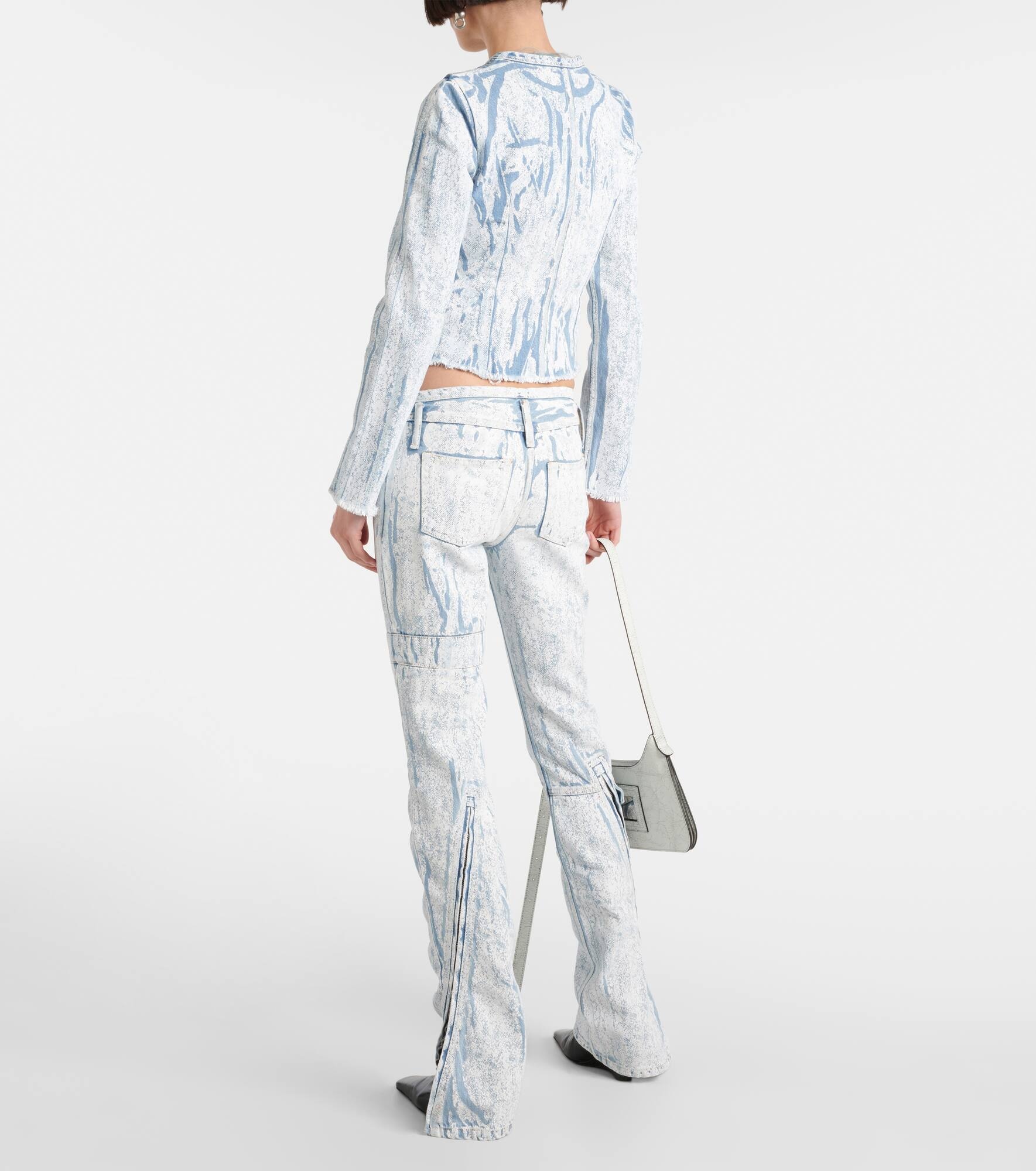 Printed denim jacket - 3