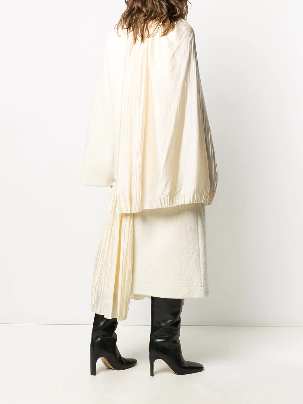 asymmetric cape-effect jacket - 4