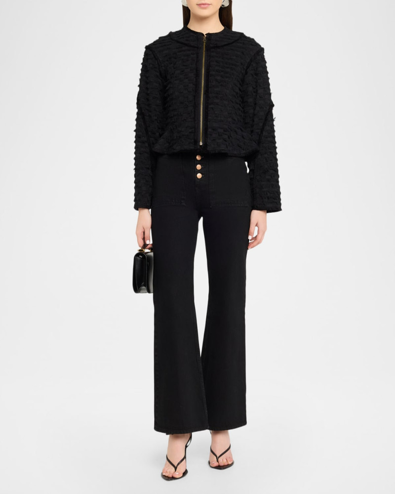 ULLA JOHNSON Rosalind Frayed Peplum Jacket outlook