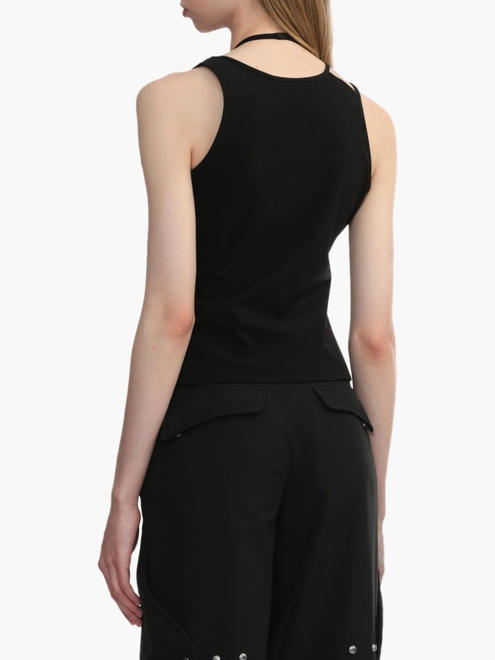 strap-detail draped top - 4