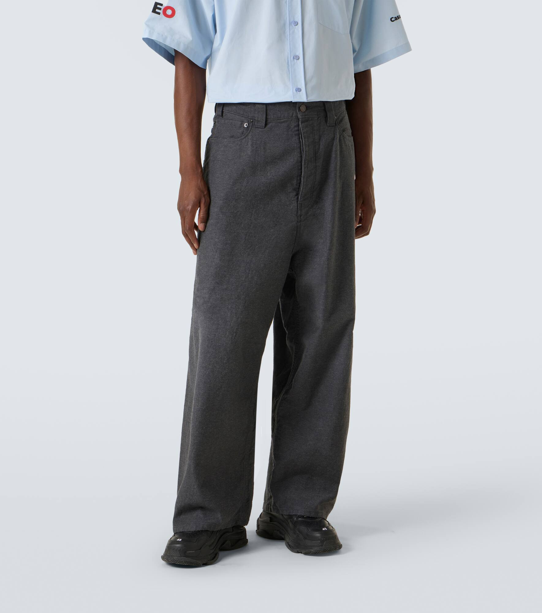 Trompe L'Oeil denim sweatpants - 3