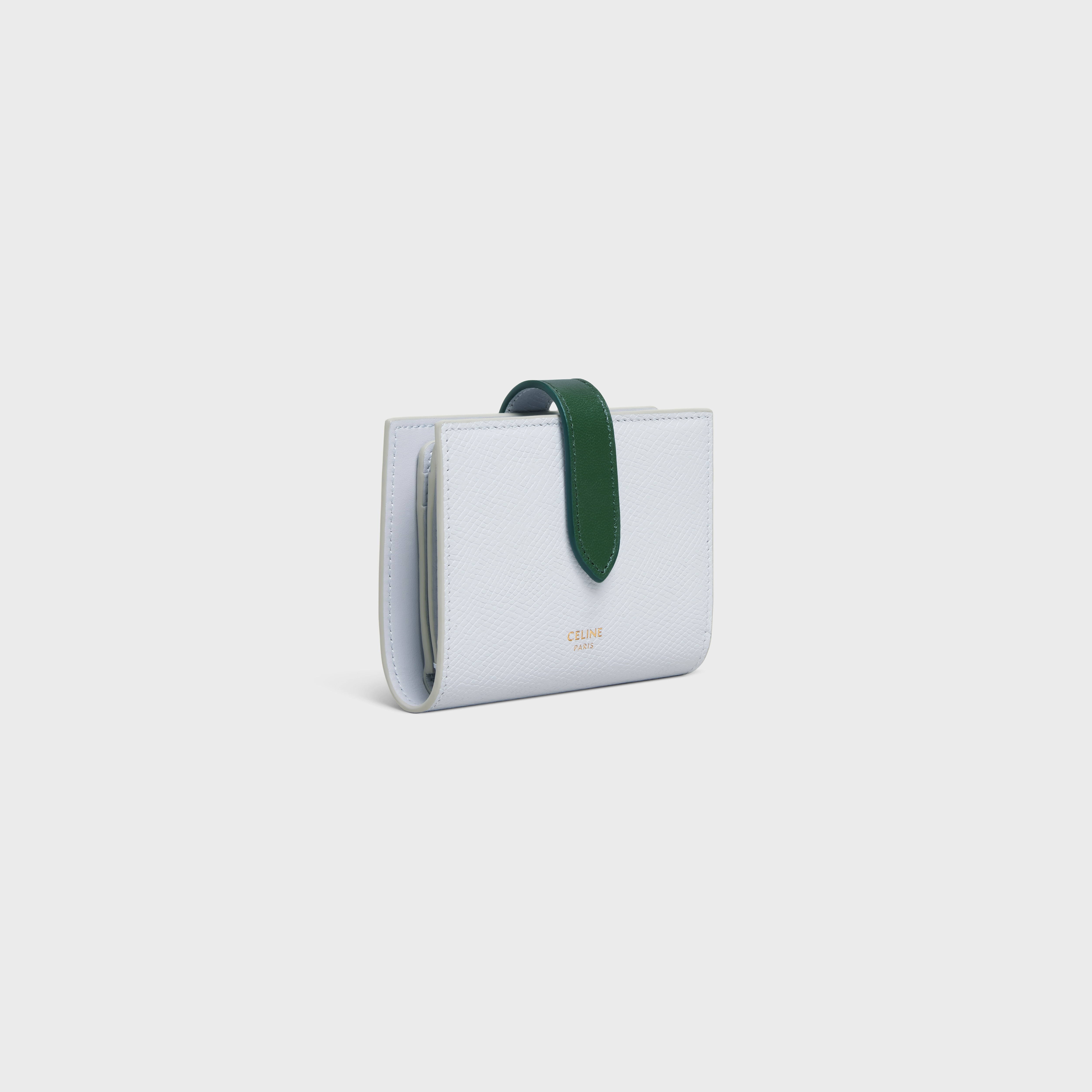 Small Strap Wallet in Bicolour Grained Calfskin - 2
