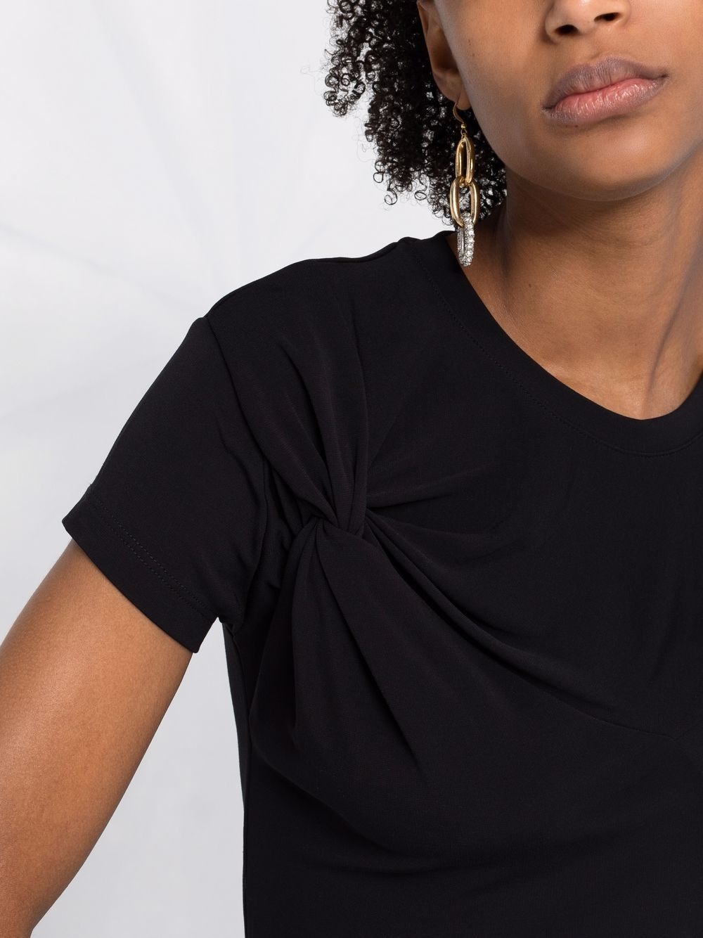 twist detail crew-neck T-shirt - 5