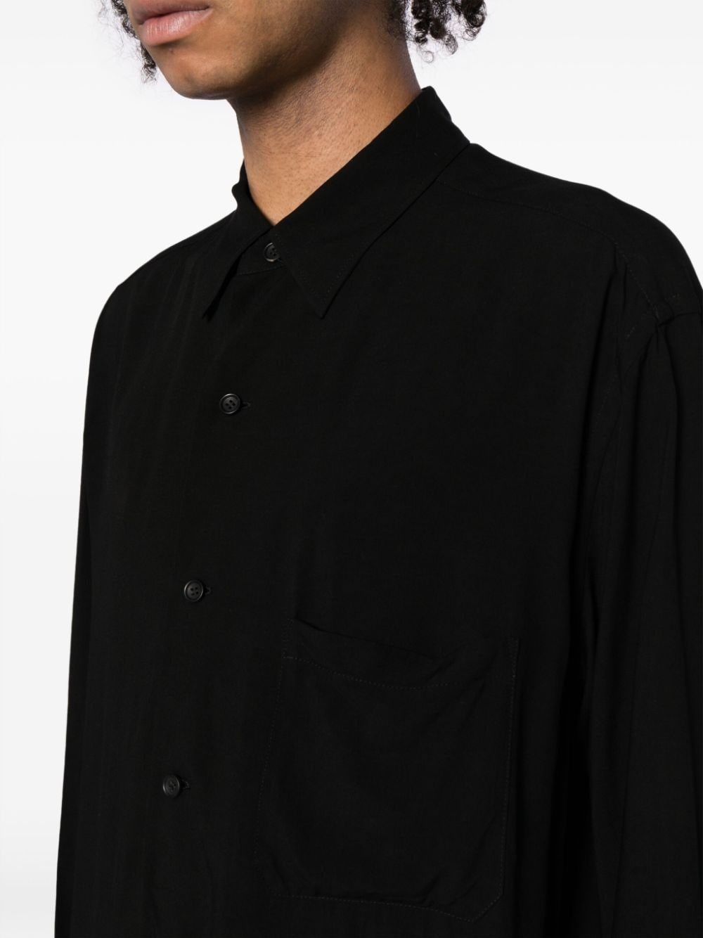 classic-collar button-up shirt - 5