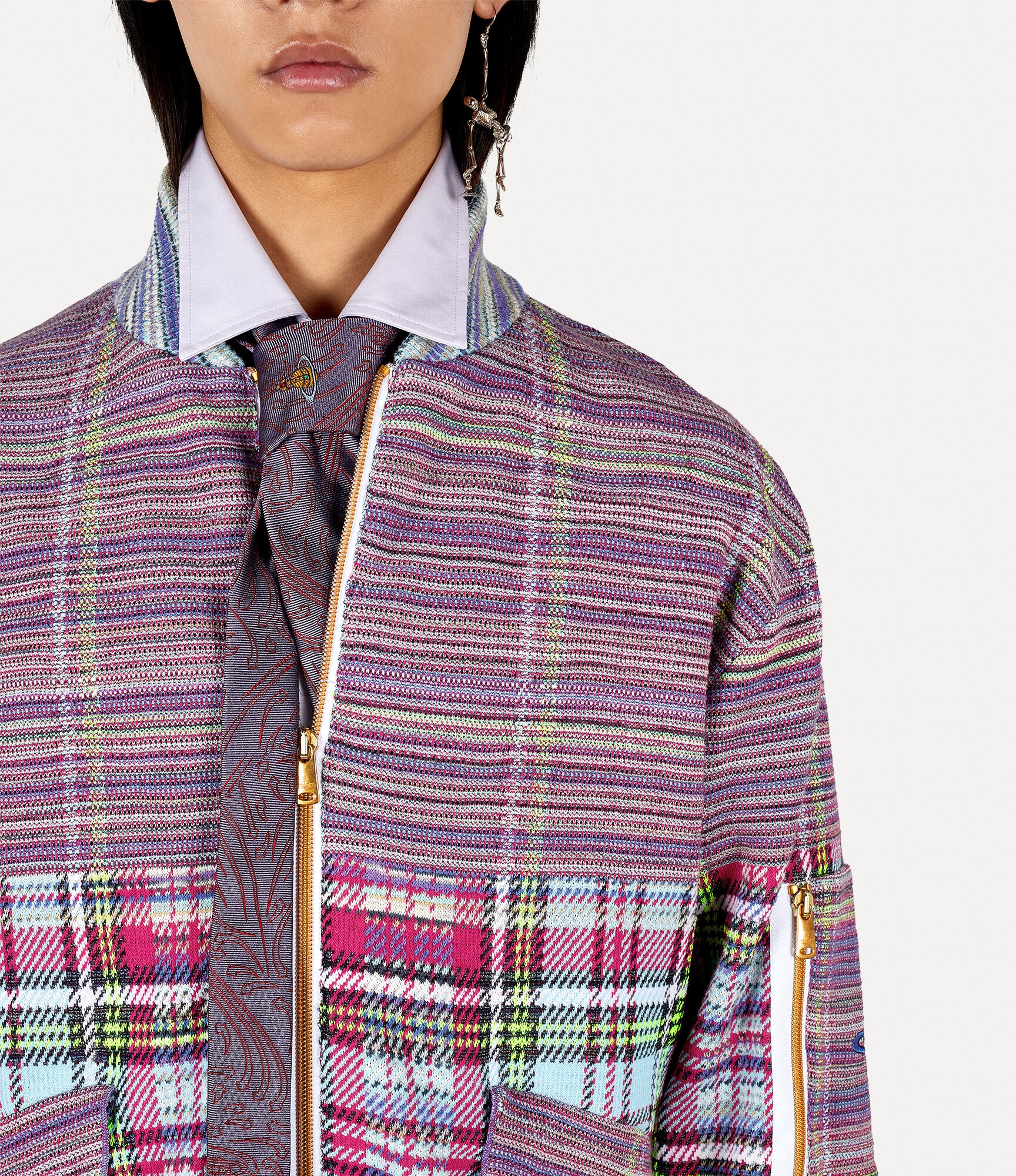 TARTAN BOMBER JACKET - 4