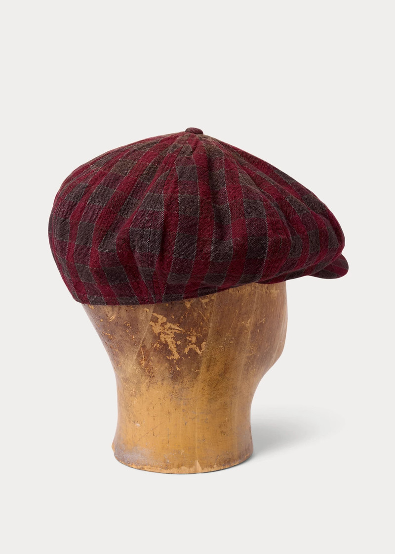 RRL by Ralph Lauren Checked Woven Newsboy Cap outlook