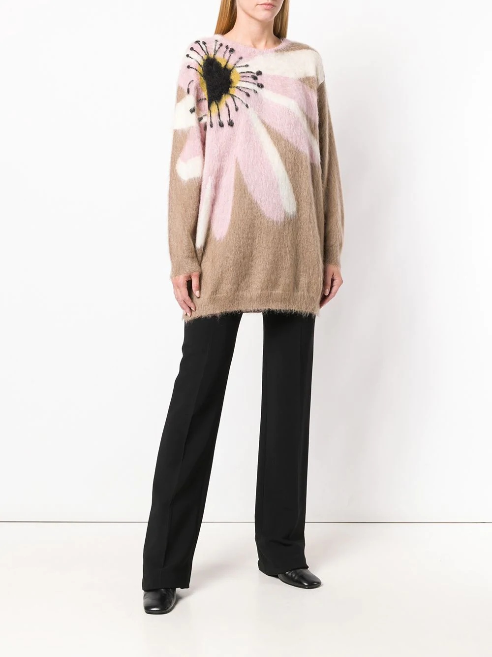 floral intarsia jumper - 3