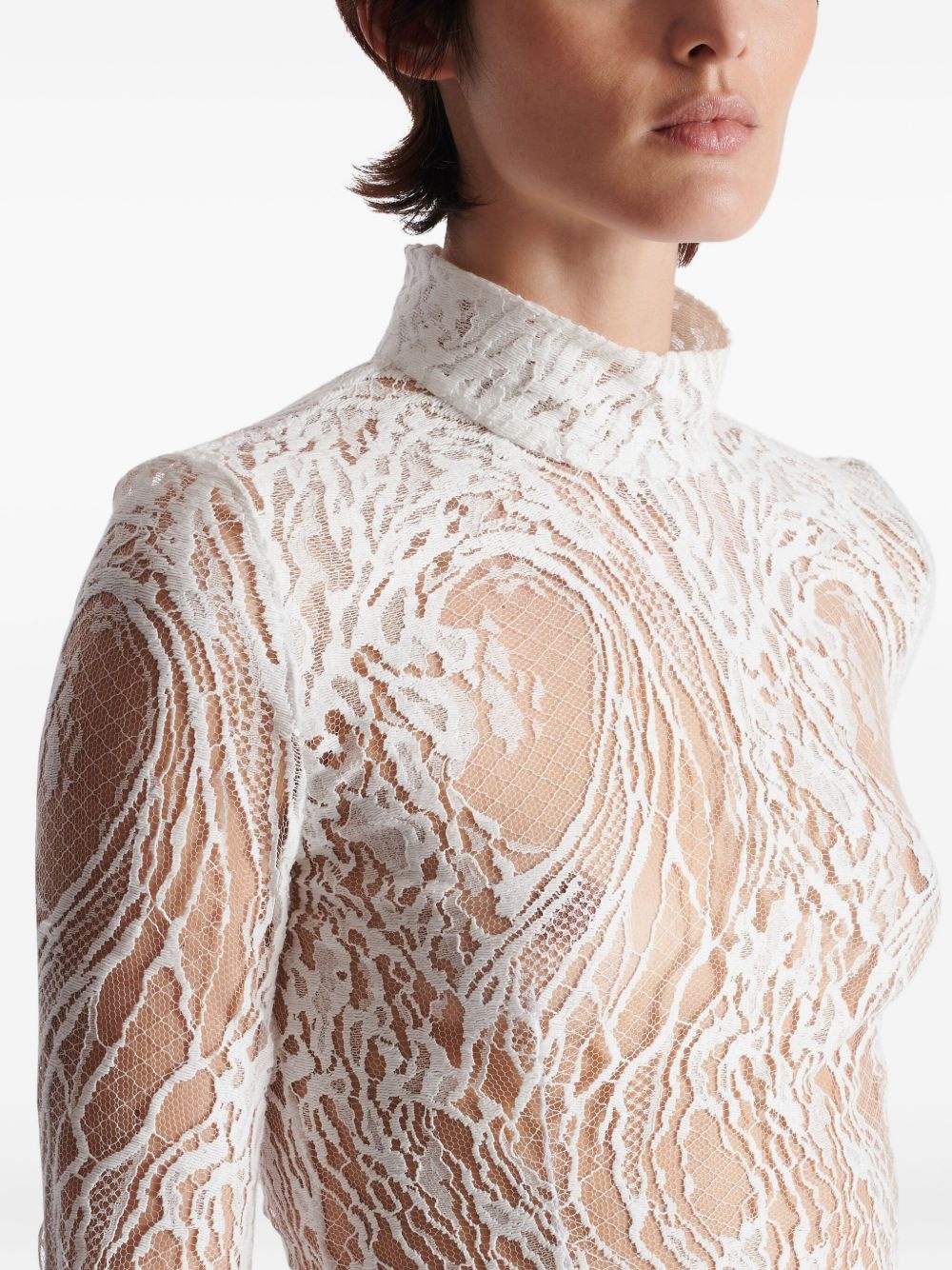 long-sleeved lace body - 7