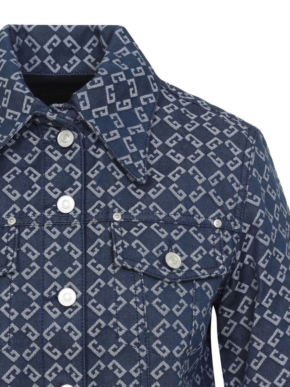 monogram-jacquard jacket - 4