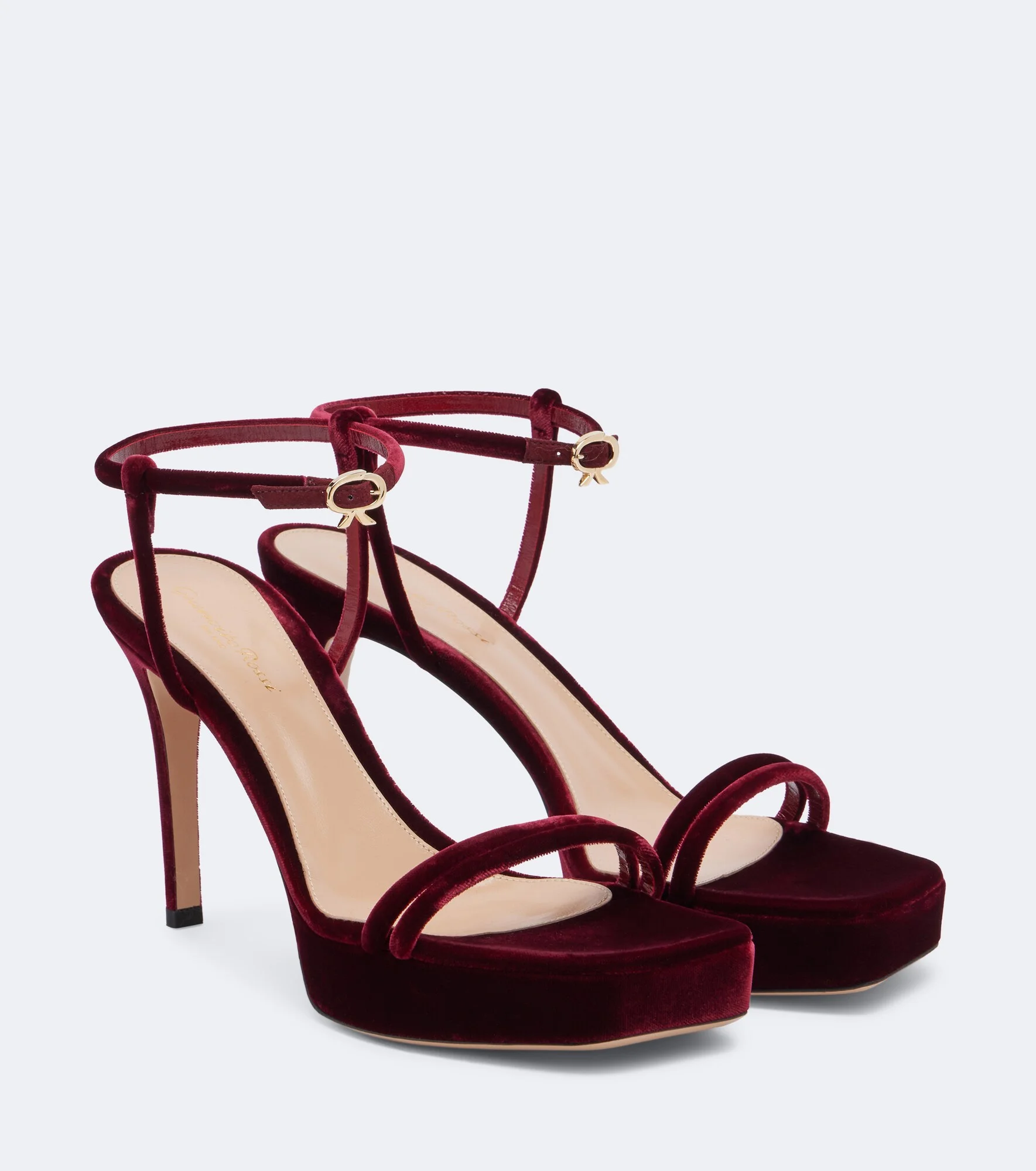 Velvet platform sandals - 1