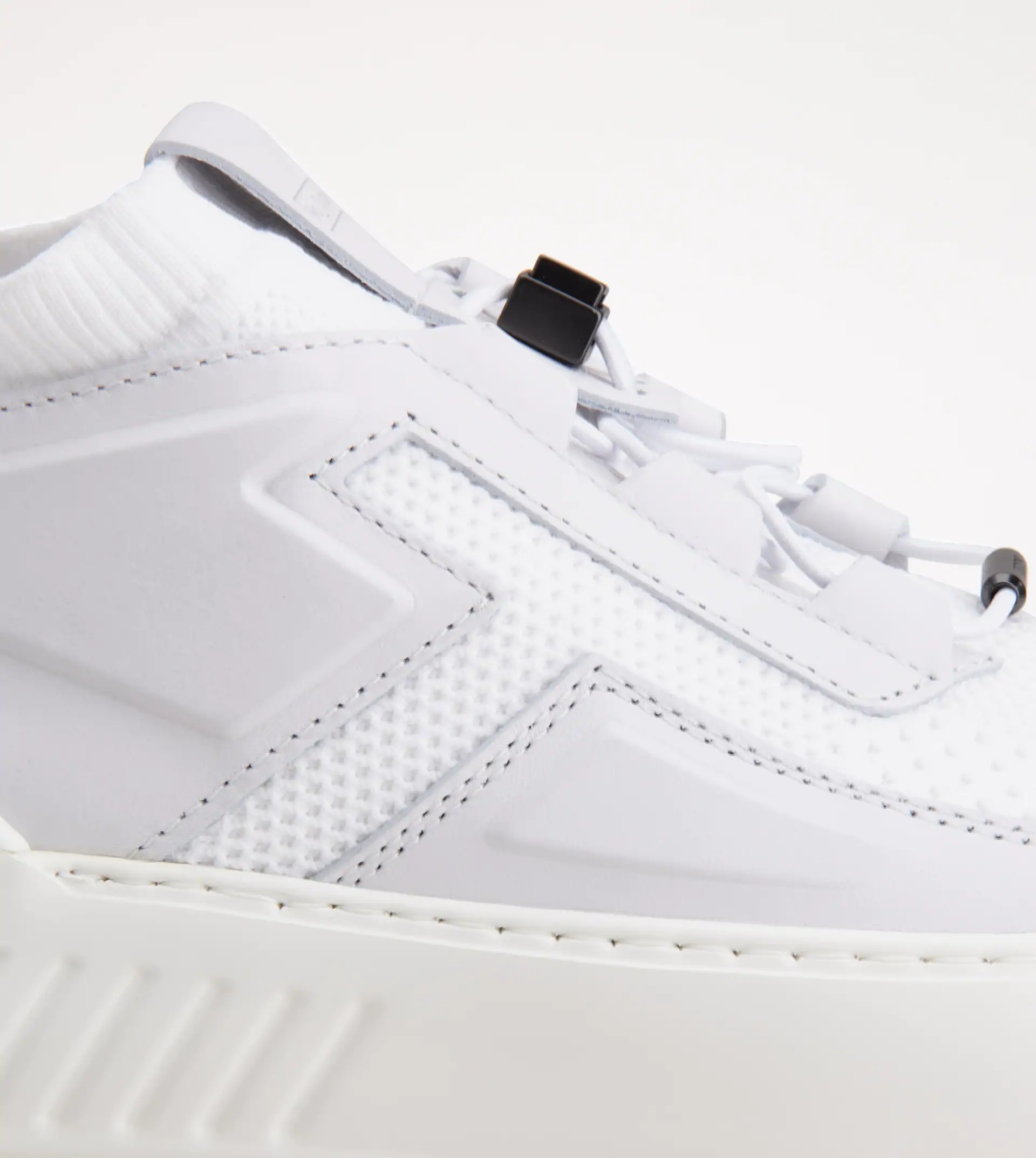 NO_CODE X IN LEATHER AND HIGH TECH FABRIC - WHITE - 3