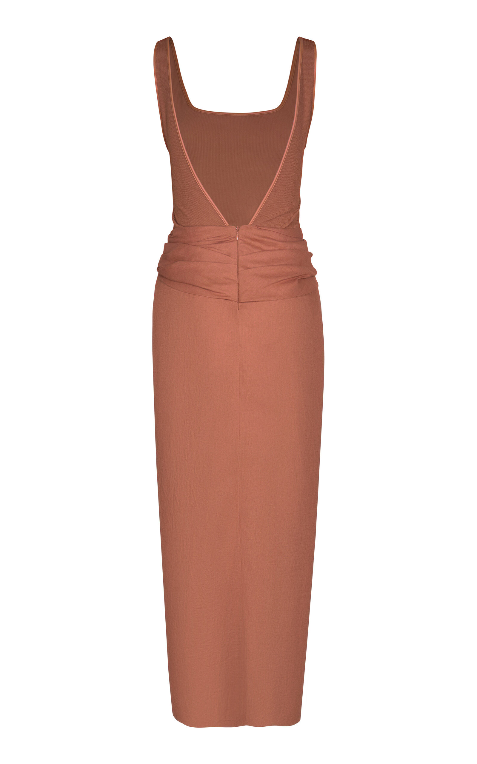Encanto Pacifico Linen Maxi Dress tan - 5