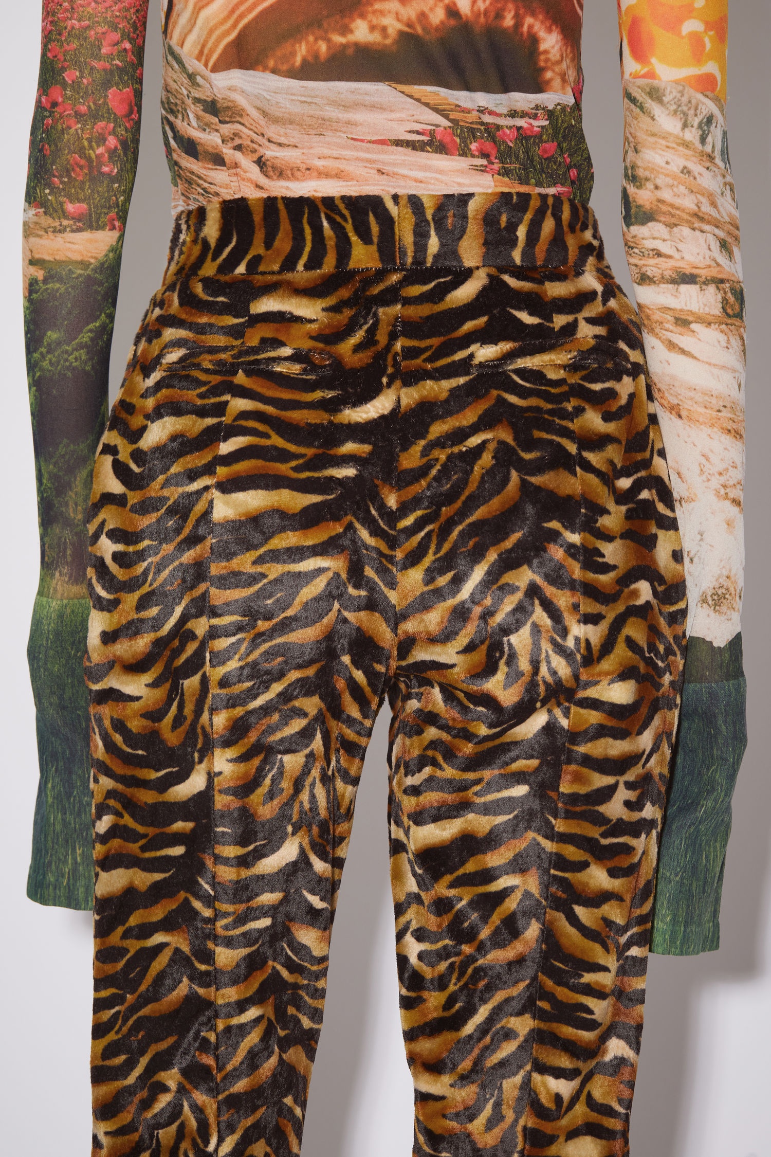 Tiger print trousers - Orange/black - 6