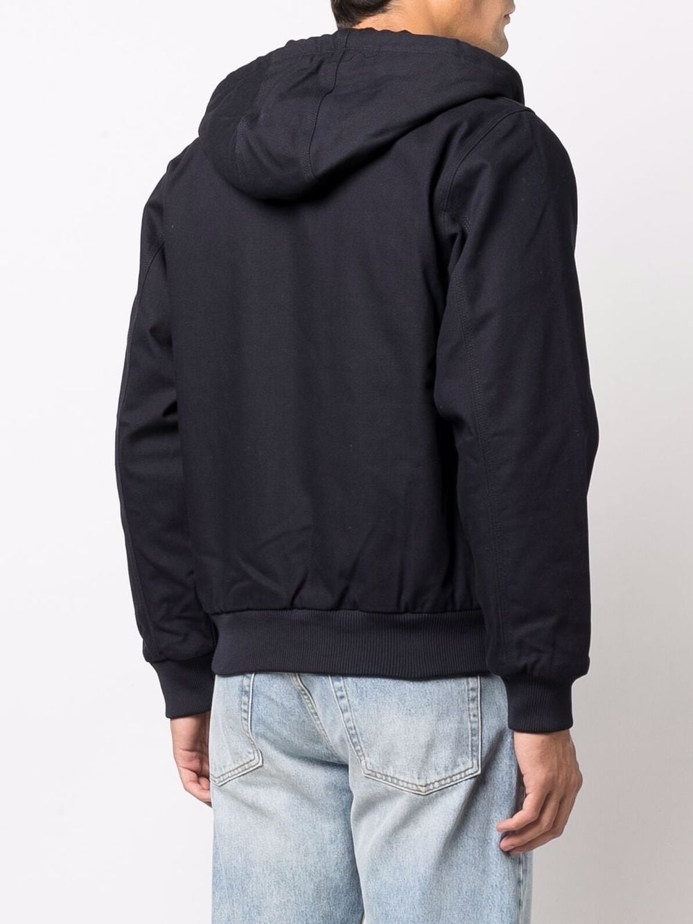 logo patch hooded jacket - 4