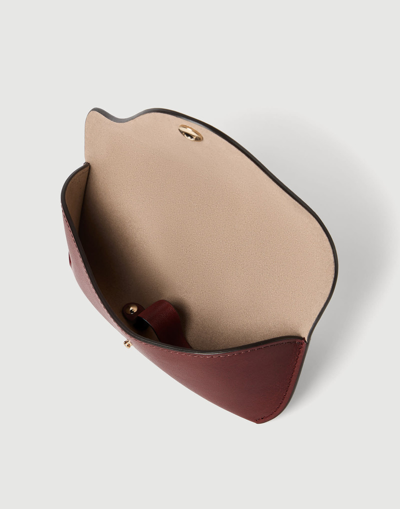 Brunello Cucinelli Burnished calfskin glasses case outlook