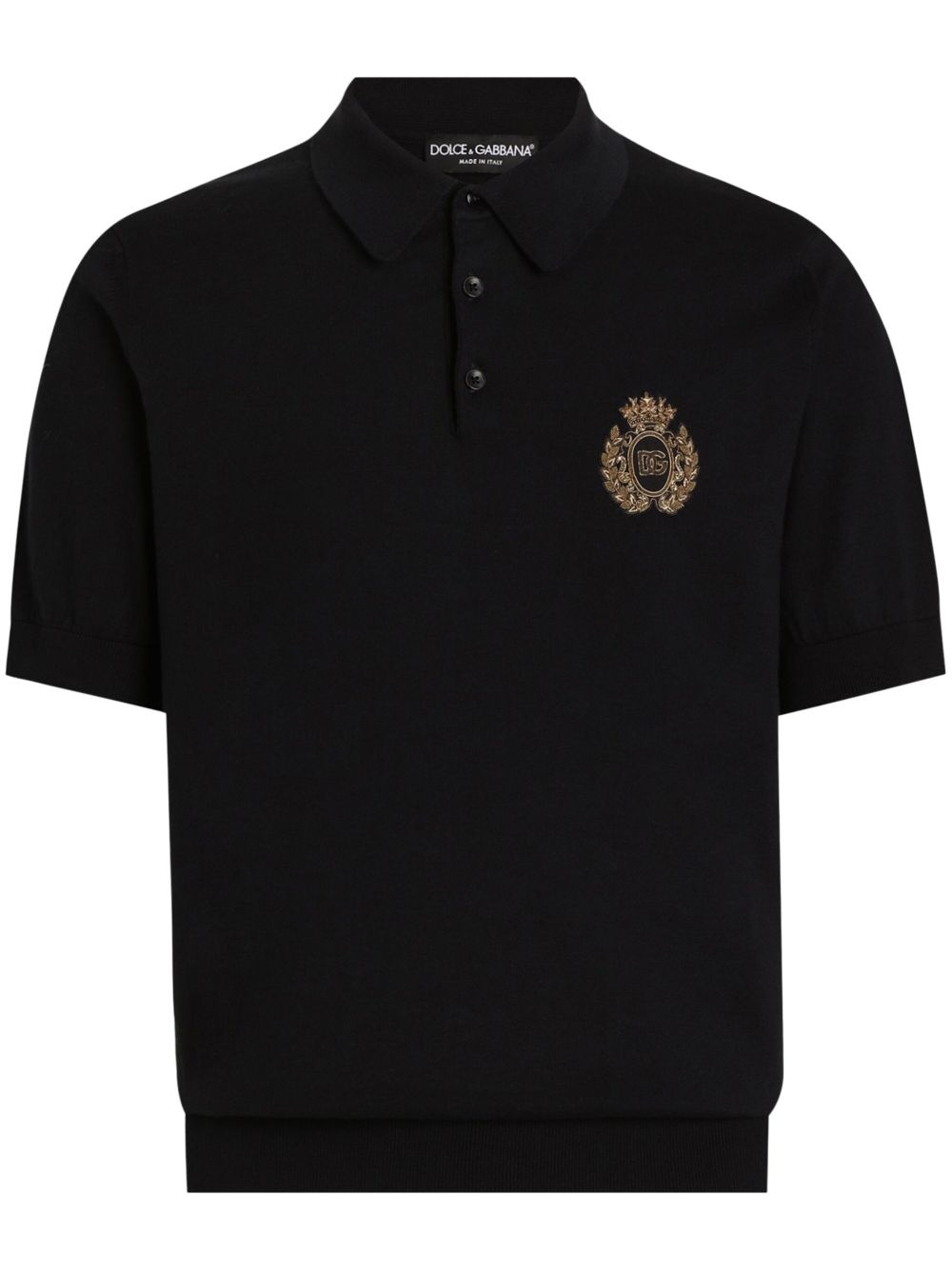 logo-embroidered polo shirt - 1