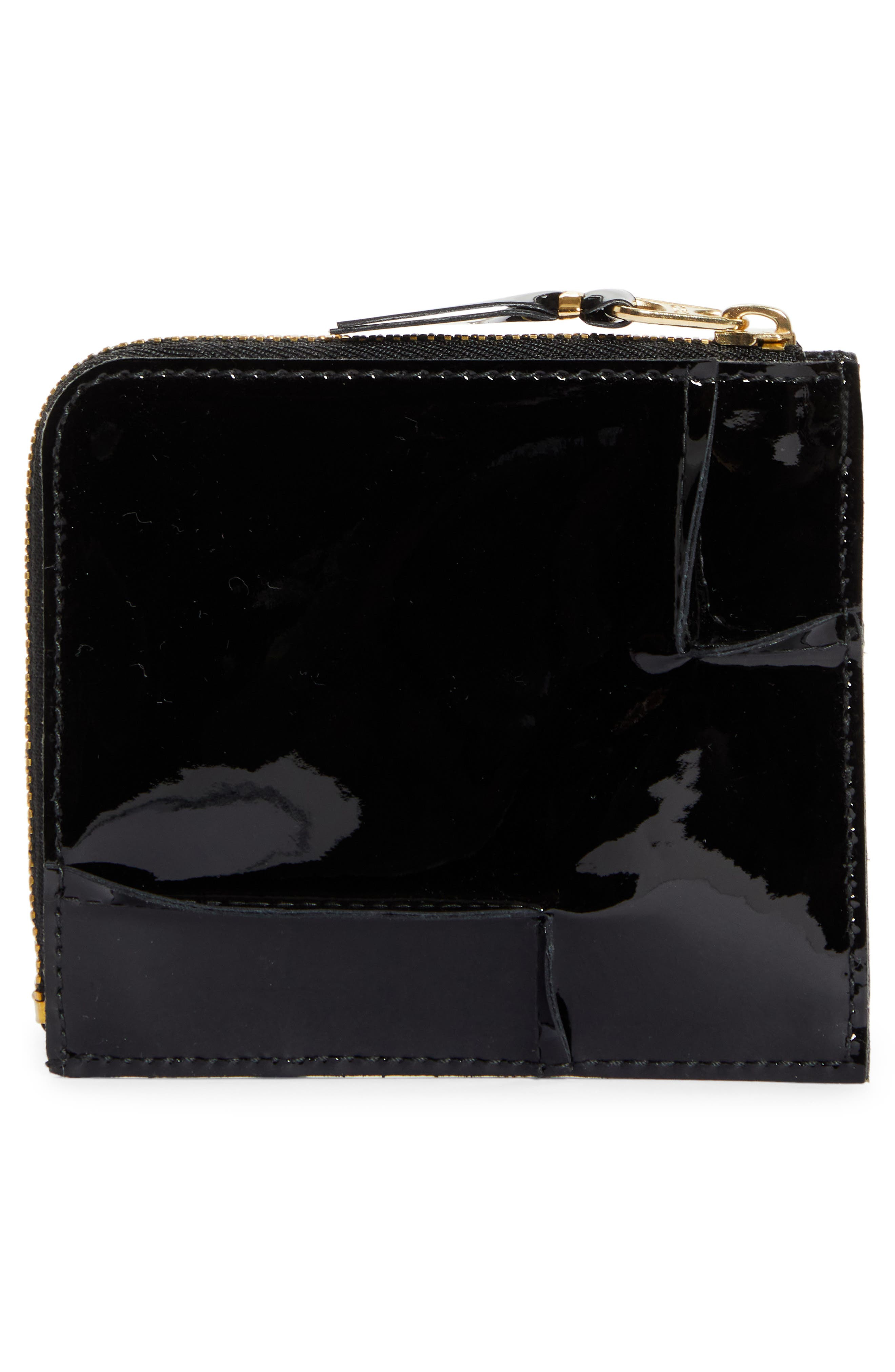 Patent Leather Half Zip Wallet - 4