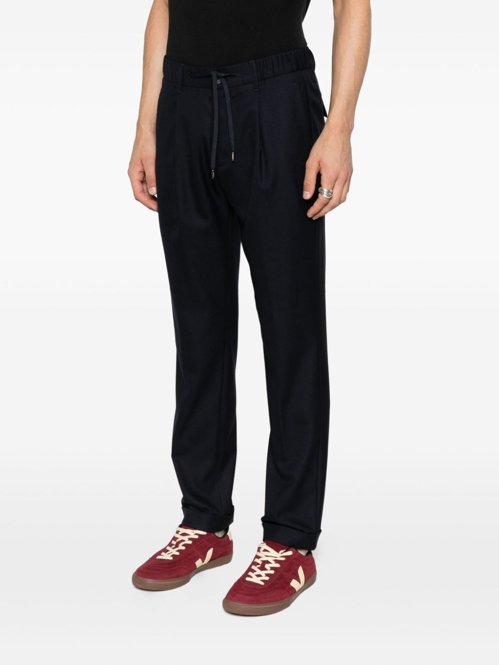 pleated drawstring trousers - 3