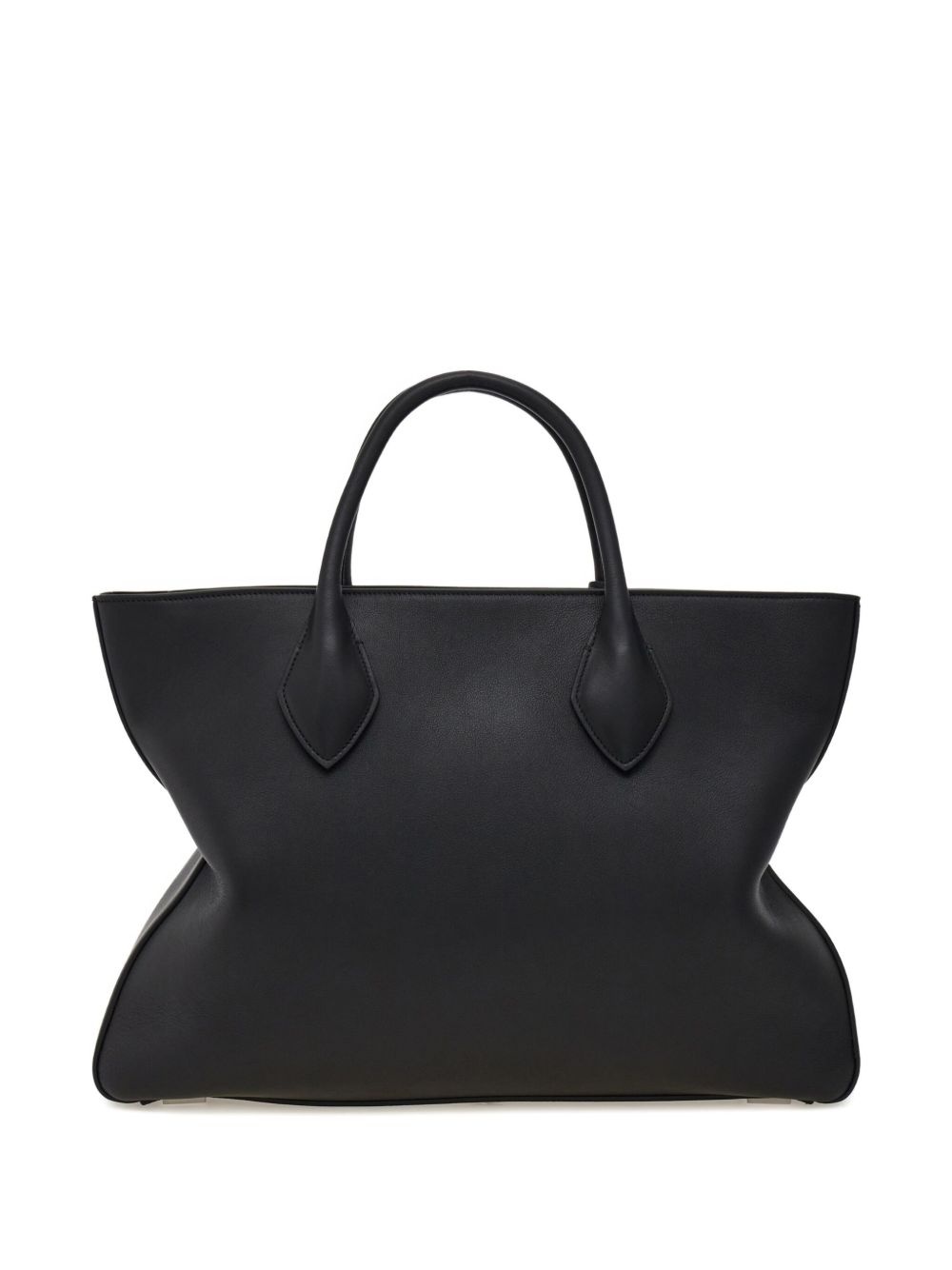 Monogram structured leather tote bag - 4