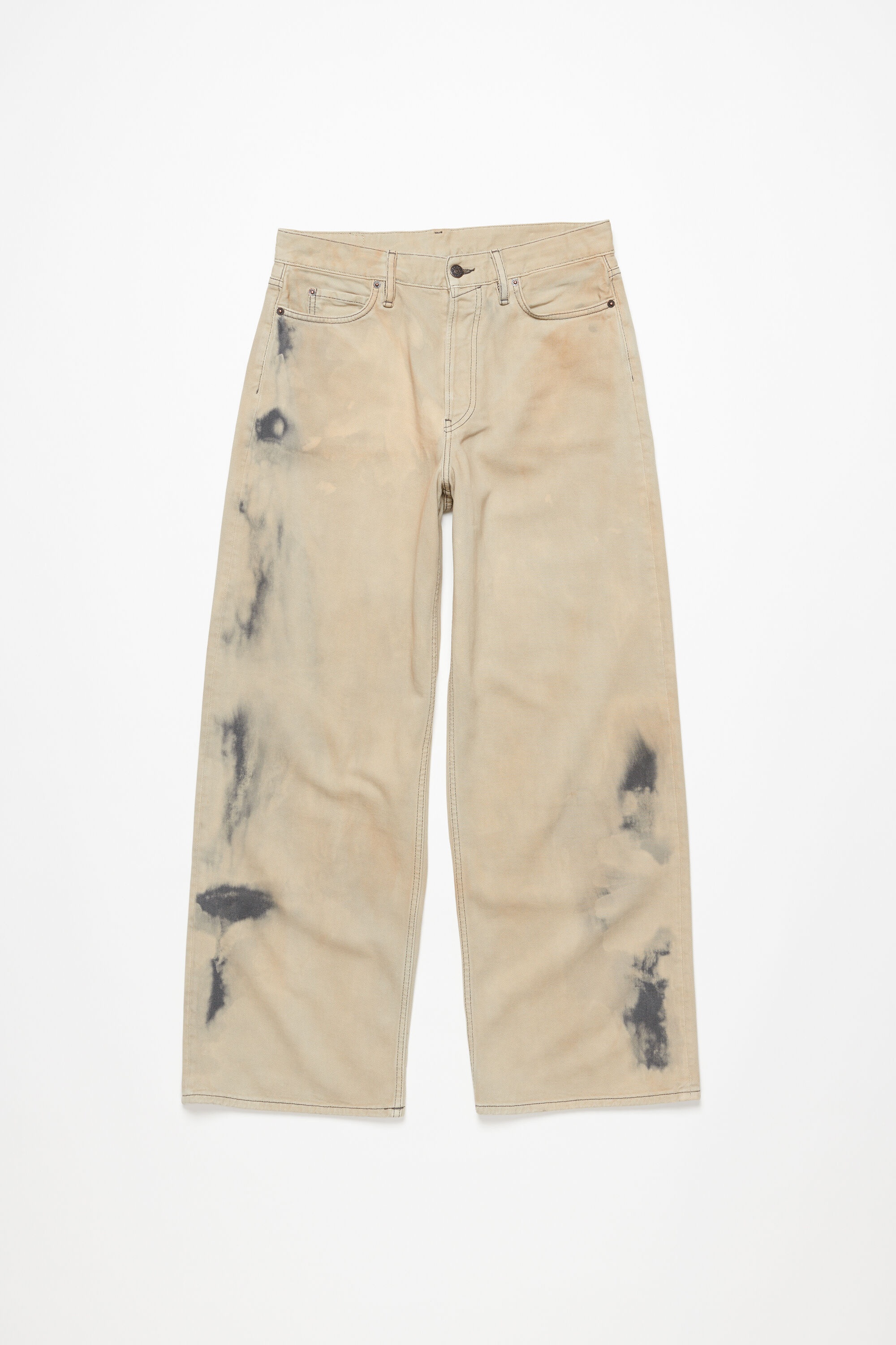 Loose fit jeans - 1981F - Beige/black - 10