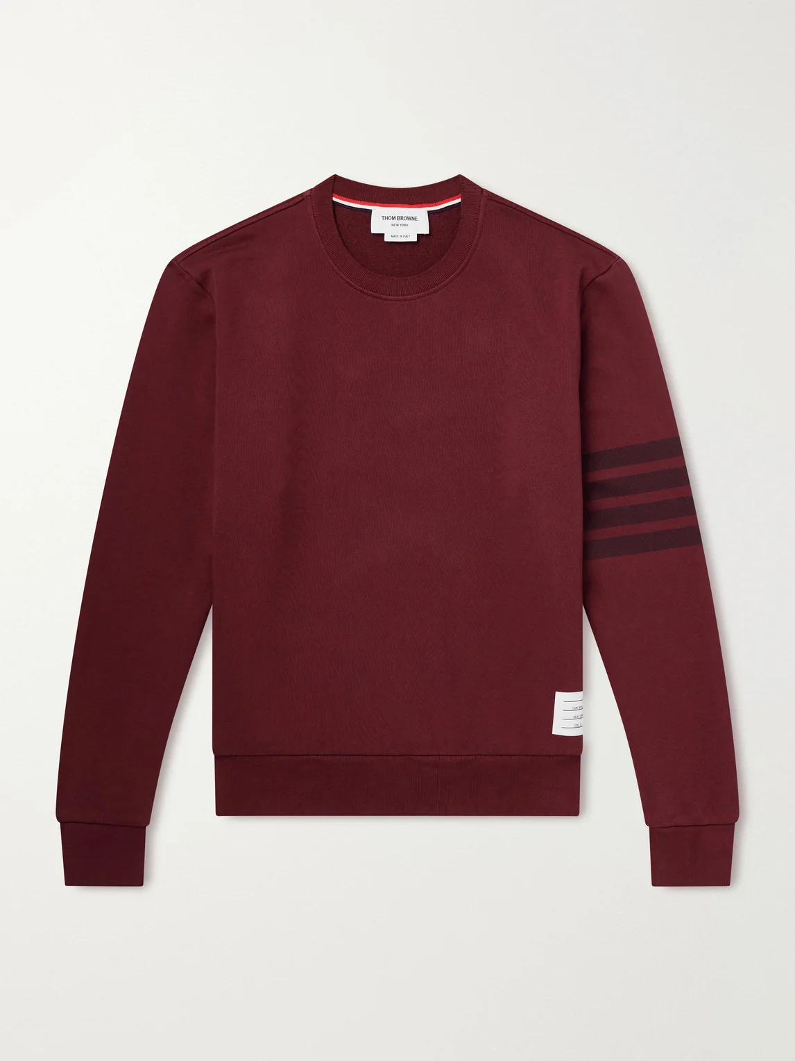 4-Bar Stripe Cotton-Jersey Sweatshirt - 1