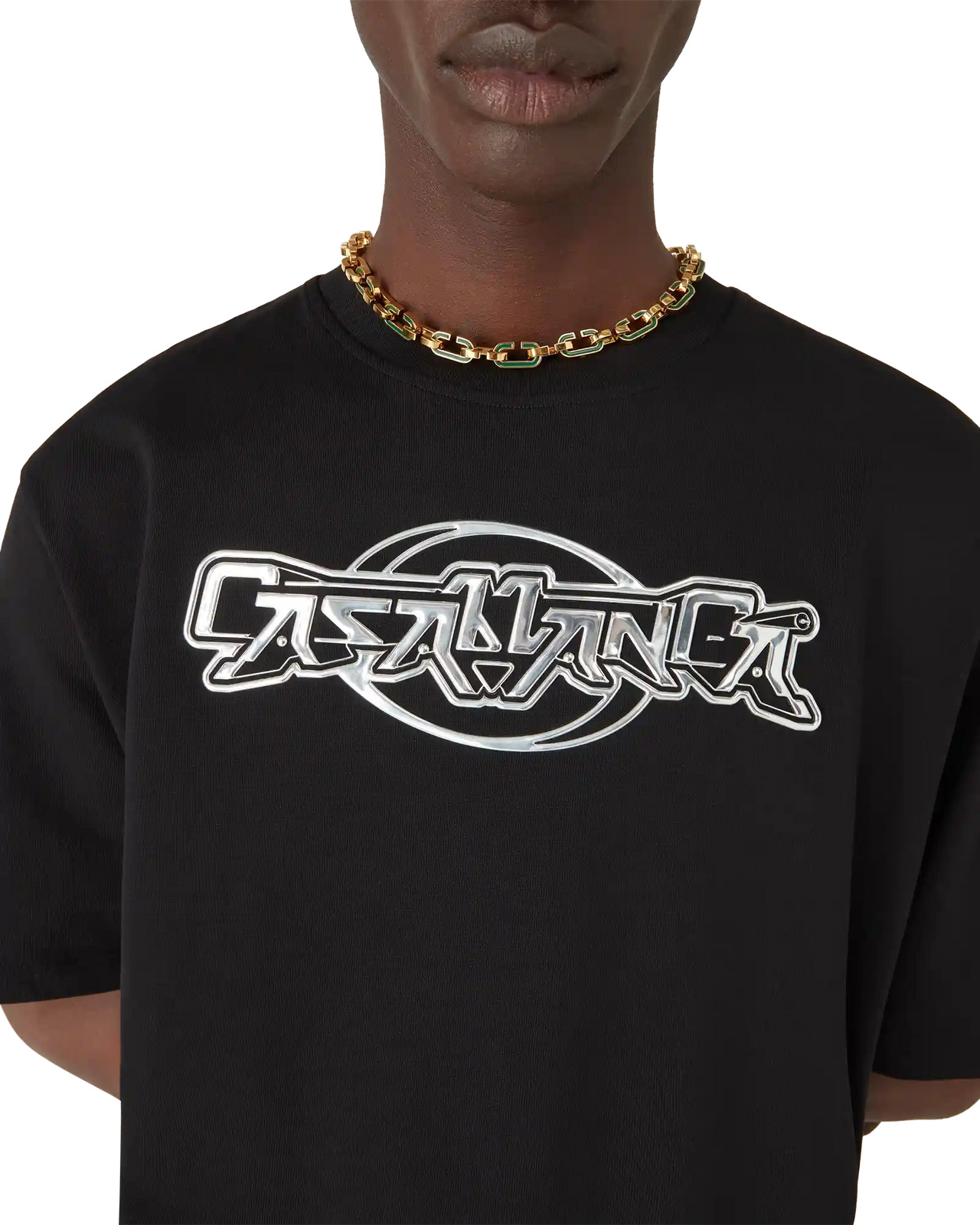 Casablanca Chrome Oversized Short Sleeve T-Shirt | Casablanca Paris - 5