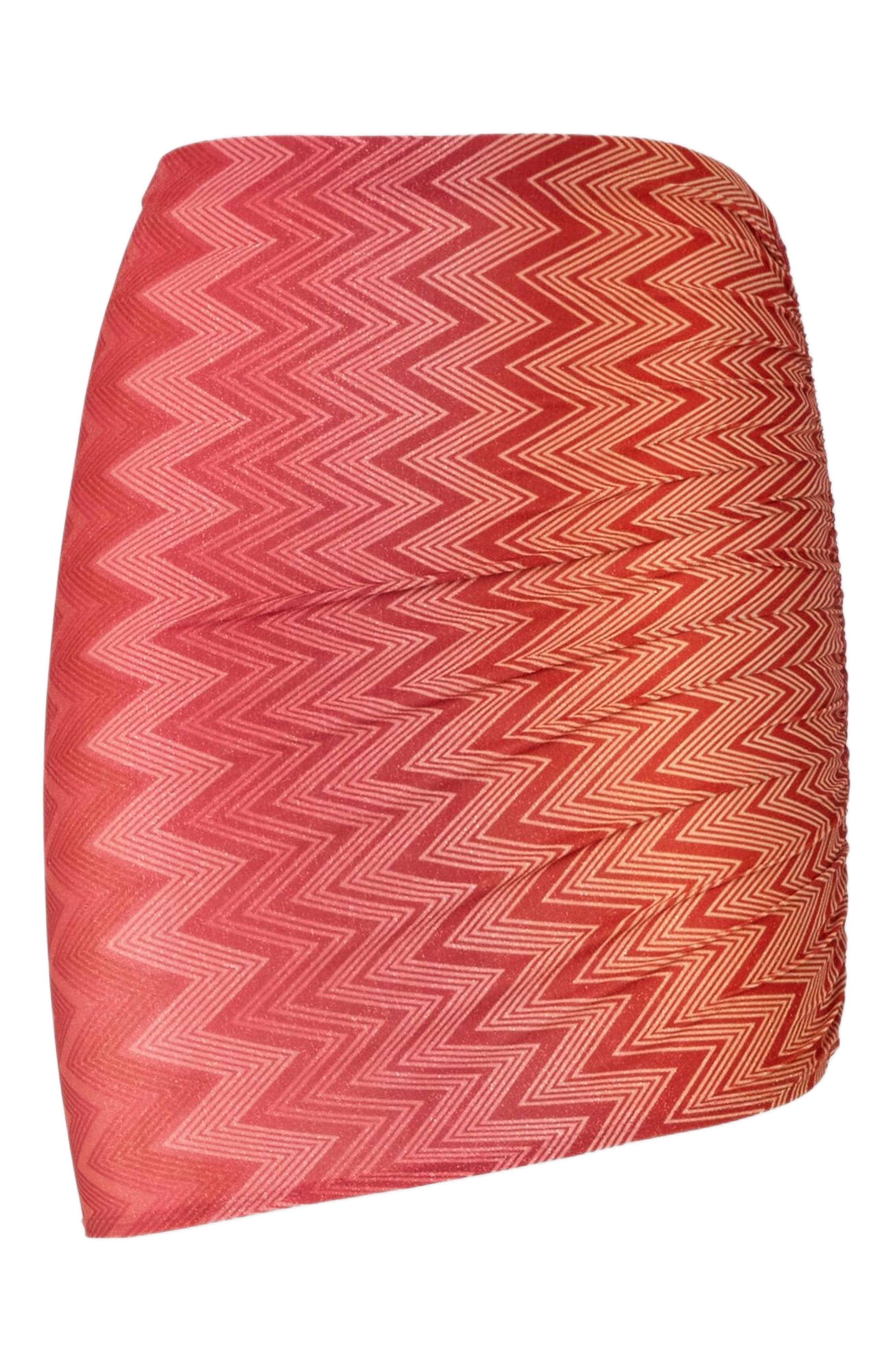Missoni Minskirt Cover-up In Stretch Nylon Zig Zag Lamé in Red at Nordstrom - 2