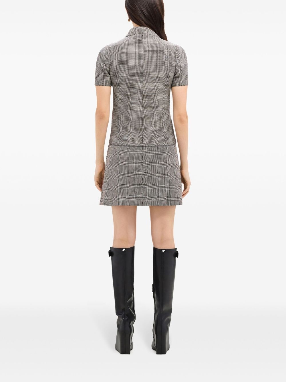 A-line checked miniskirt - 4