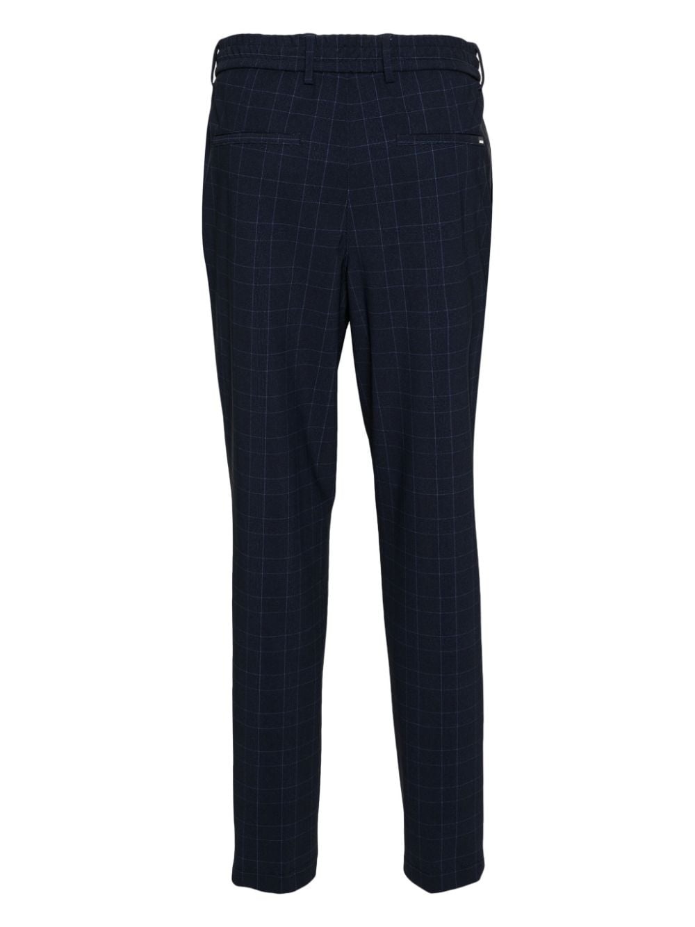 checked mid-rise tapered trousers - 2
