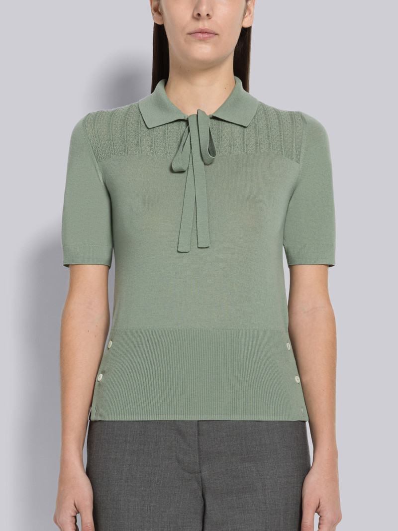 Fine Merino Wool Keyhole Polo 1
