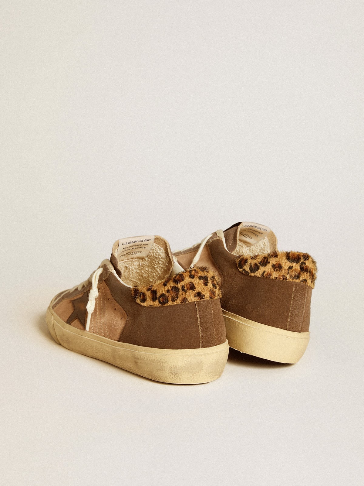 Super-Star in suede with leather star and pony skin heel tab - 4