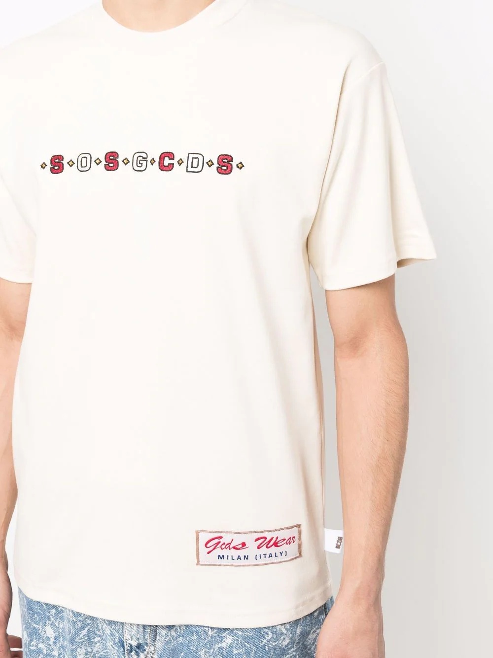 SOS embroidered logo T-shirt - 5