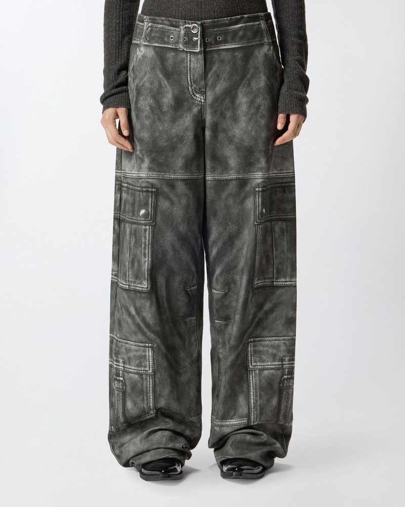 WIDE-LEG TROUSERS WITH LEATHER-EFFECT PRINT 3