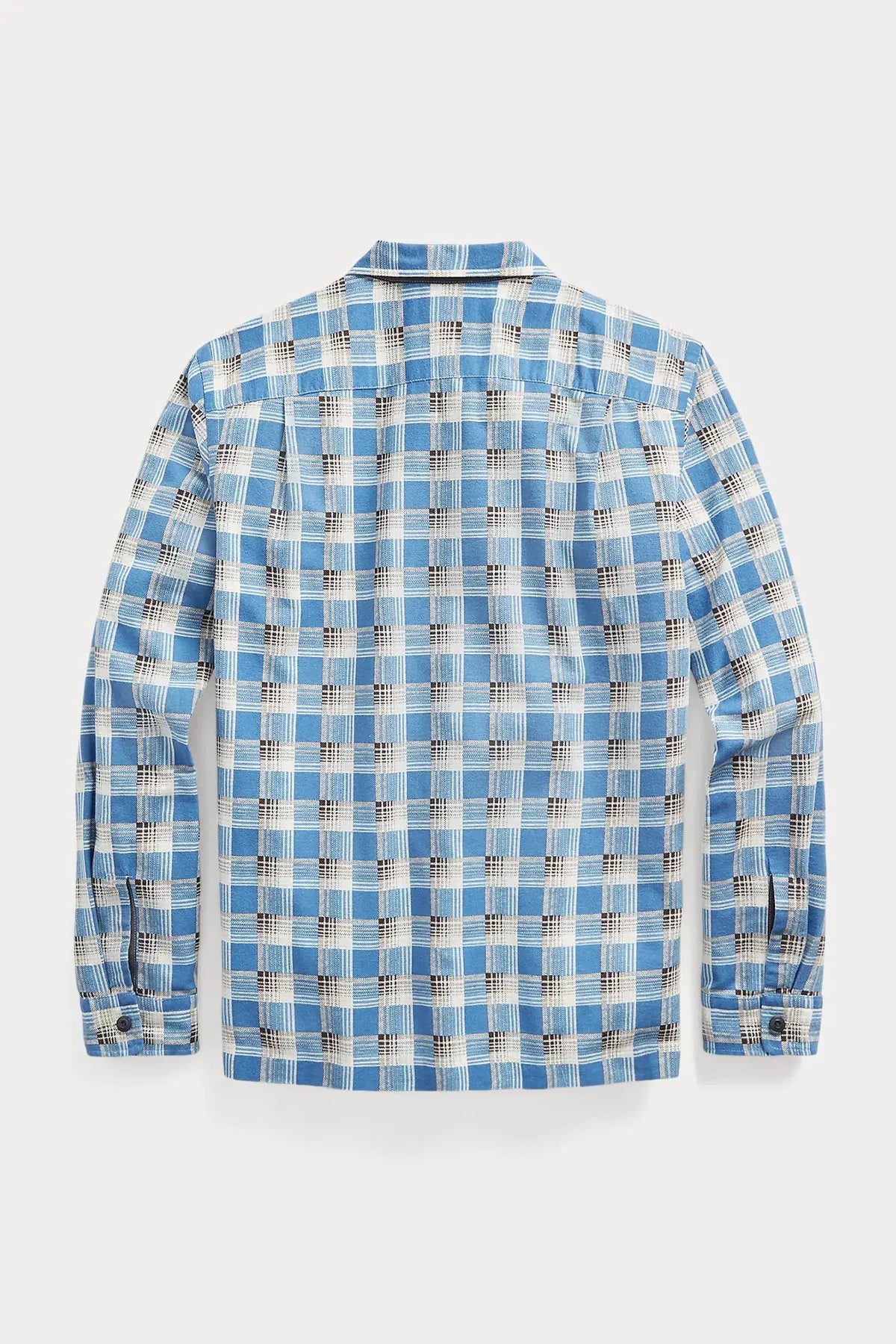 Plaid-Print Chamois Camp Shirt - Blue/Multi - 2