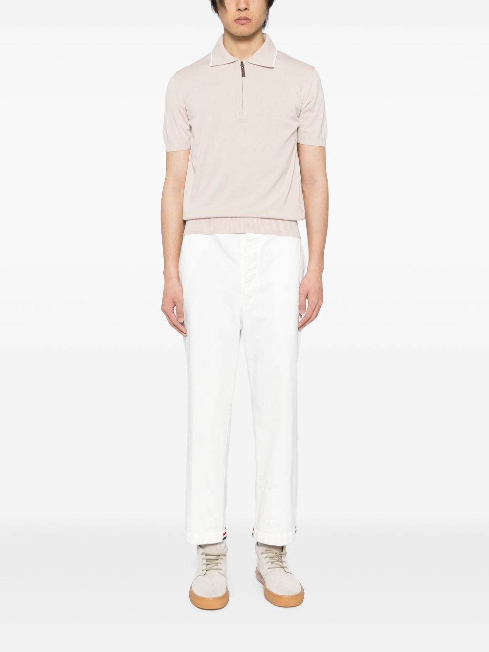cotton zipped polo shirt - 2