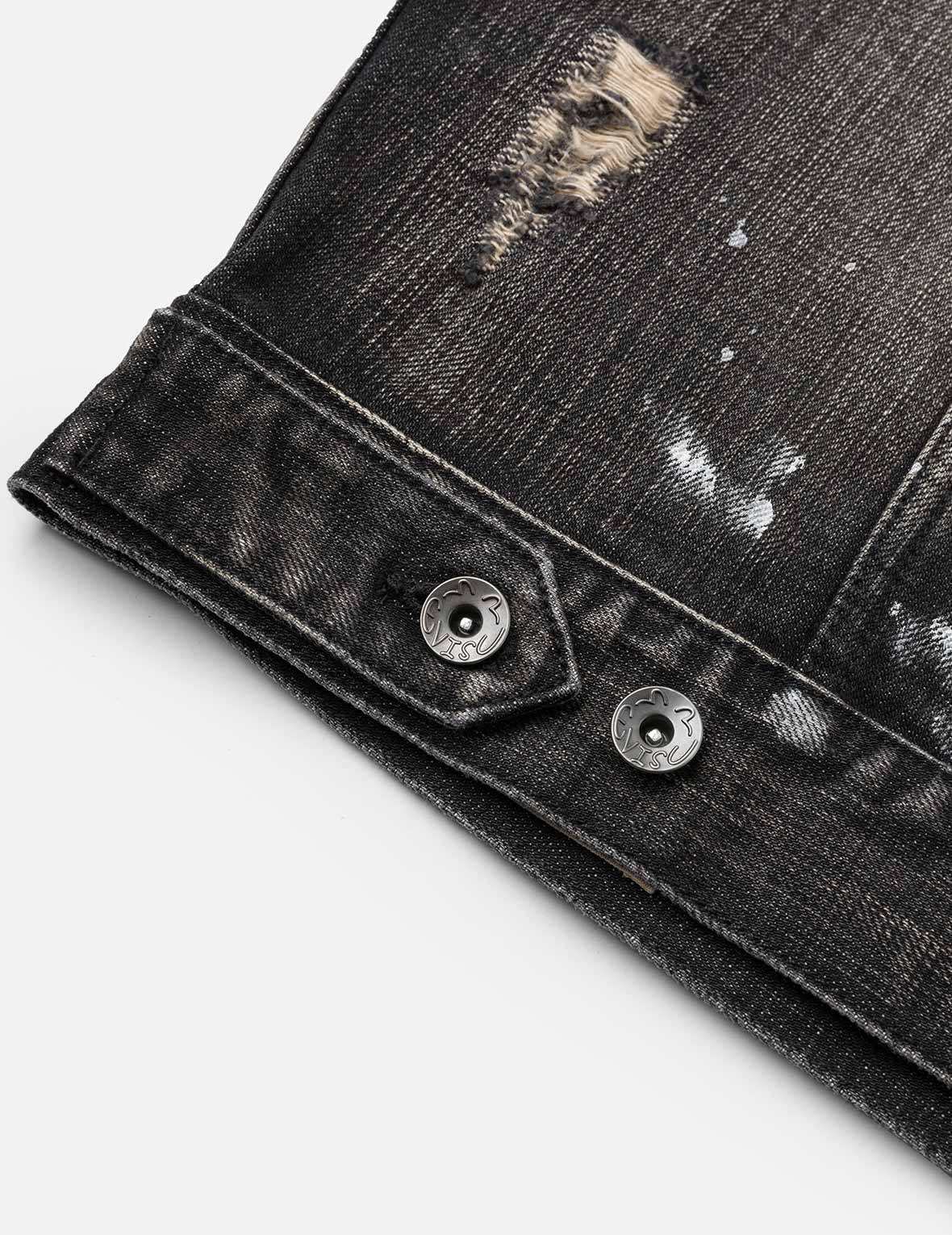 Leather Seagull Appliqué Relax Fit Denim Jacket - 13