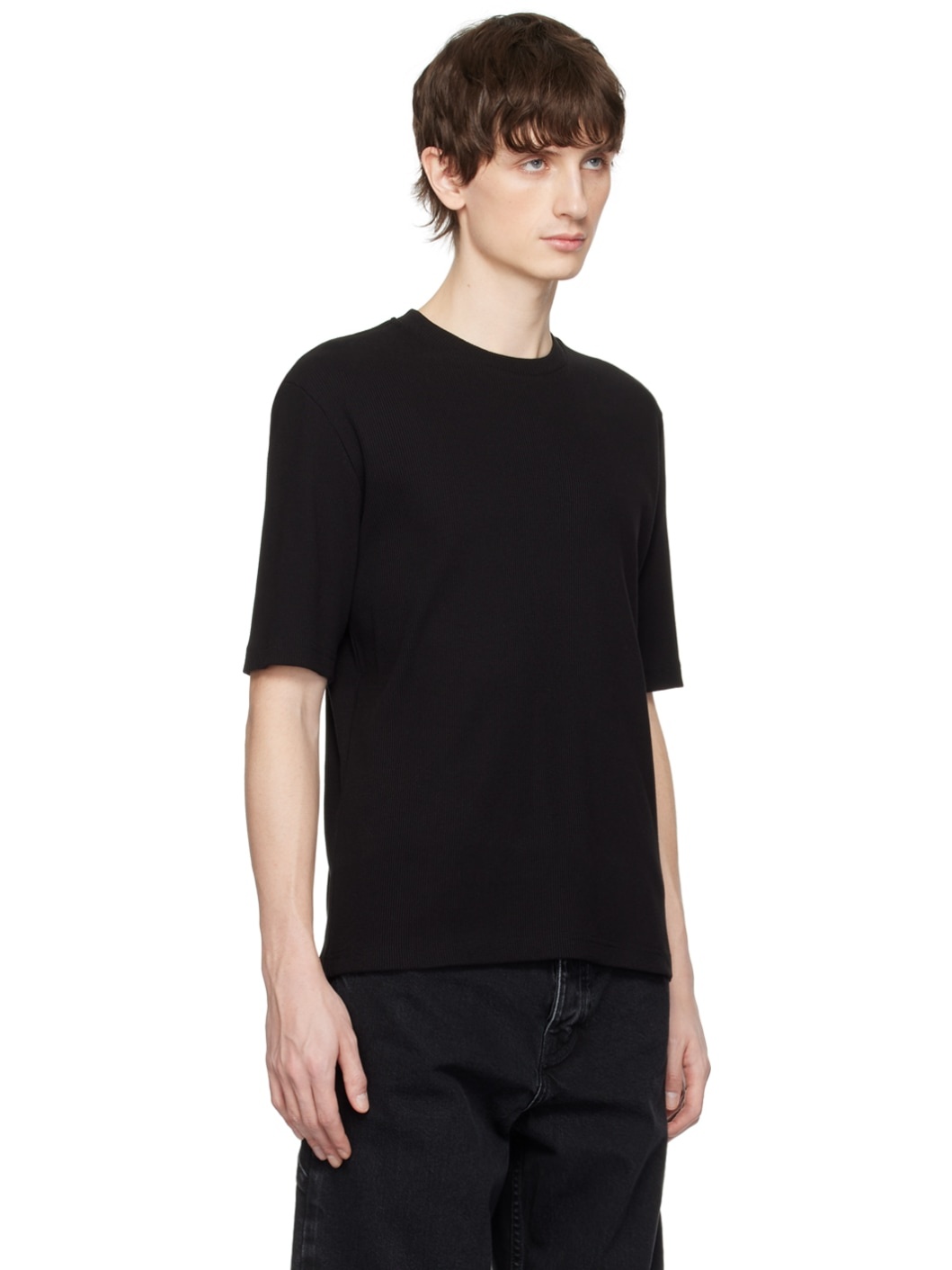 Black Rib T-Shirt - 2